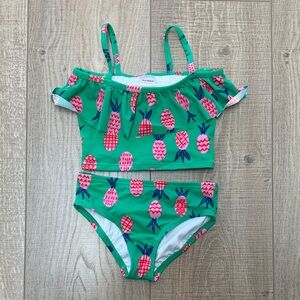 Hanna Andersson Green and Pink Pineapple Bikini NEW no tag - never worn
